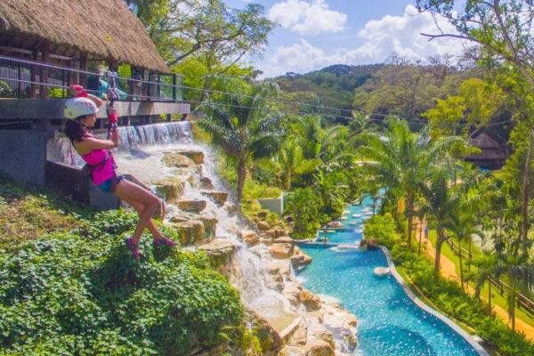 Chukka Eco-Adventure Outpost Good Hope zipline over river