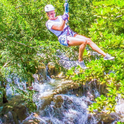 Chukka Ocho Rios Island Village – Island Triple Combo zipline woman