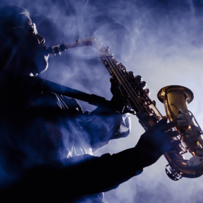 Blue Beat Ultra Lounge Saxophonist Playing Saxophone