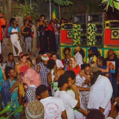 Kingston Dub Club Patrons Dancing In Front Sound System