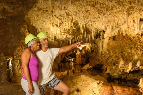 Cave Hike Climb and Crawl Tour couple