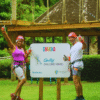 Chukka Double Tour Park Pass Guests Posing at Park Sign