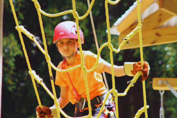 Chukka Gully Challenge Course Child on Challenge Course