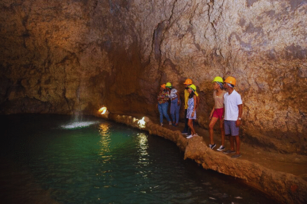 Chukka Monkey Zip and Signature Pass Tourists in Cave