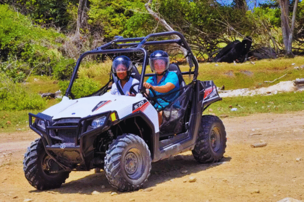 Chukka Ocean Single Couple Enjoying Dune Buggy Ride