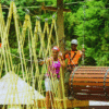Chukka Zipline and Challenge Course Woman on Challenge Course